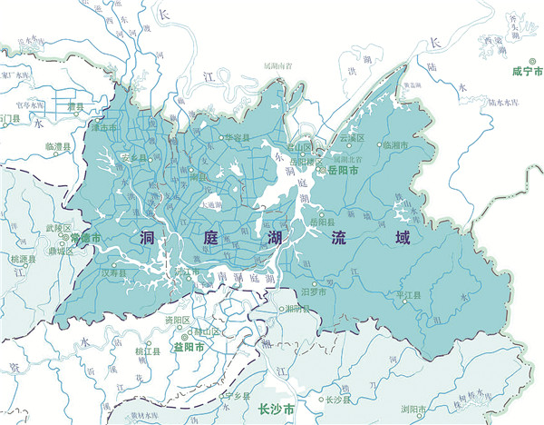 洞庭湖流域地图图片